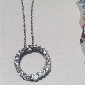 Sterling Silver Infinity Open Circle Necklace 18”